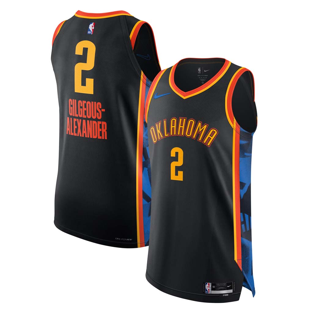 NBA Oklahoma City Thunder Shai Gilgeous-Alexander Nike 2024/25 City Edition Authentic Jersey