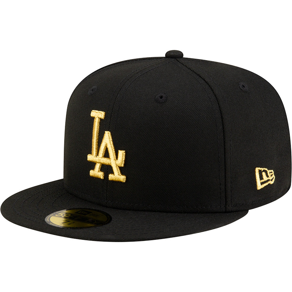 MLB Los Angeles Dodgers New Era Black &amp; Gold 59FIFTY Fitted Hat