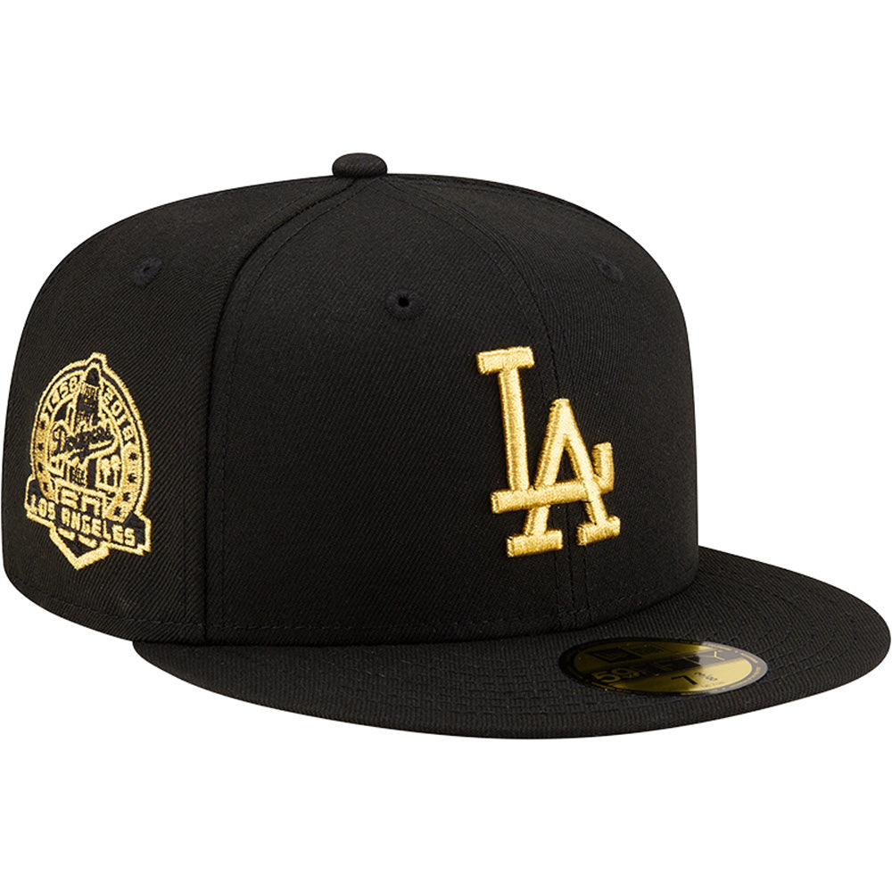 MLB Los Angeles Dodgers New Era Black &amp; Gold 59FIFTY Fitted Hat