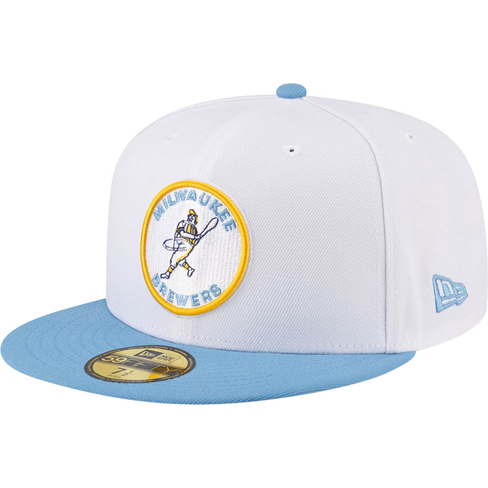 MLB Milwaukee Brewers New Era Two-Tone Snow 59FIFTY Fitted