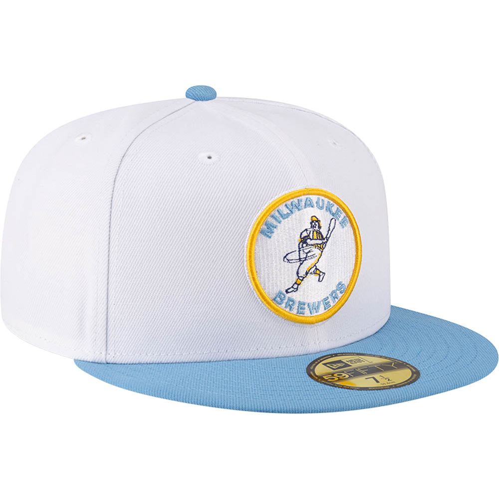 MLB Milwaukee Brewers New Era Two-Tone Snow 59FIFTY Fitted