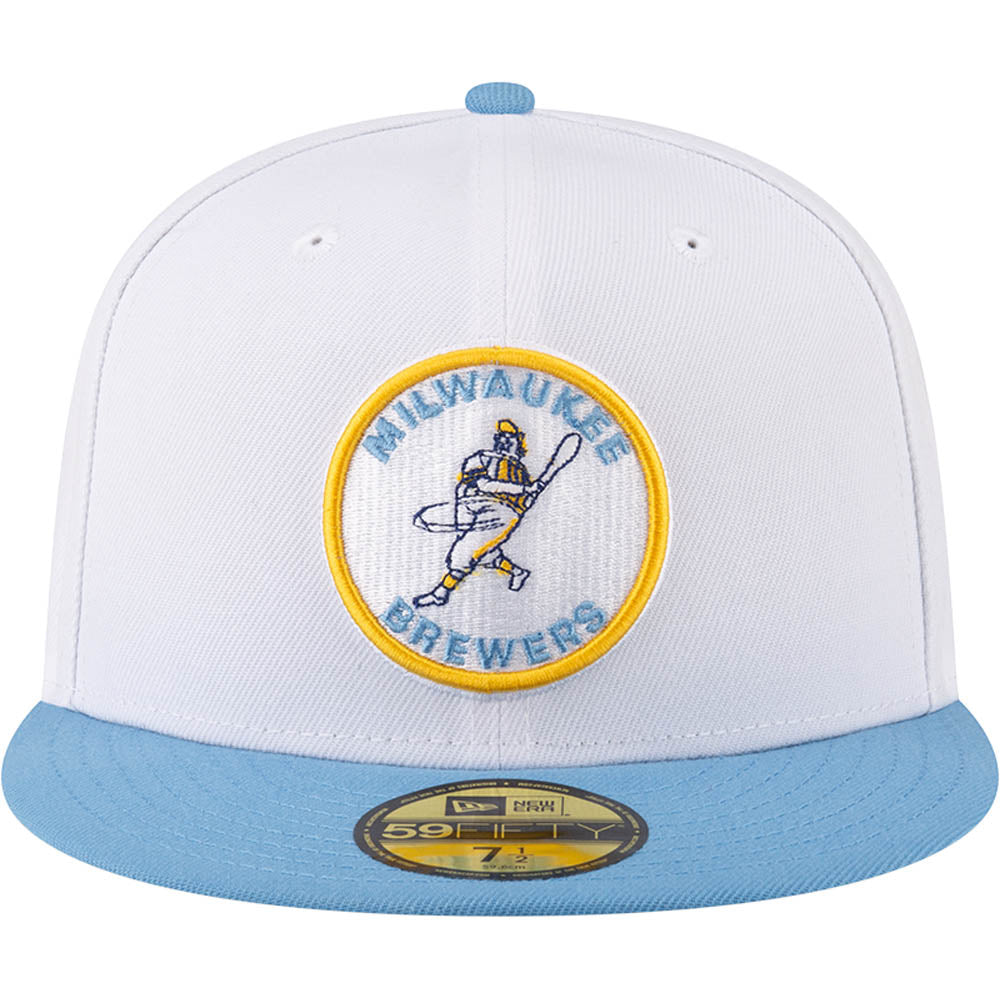 MLB Milwaukee Brewers New Era Two-Tone Snow 59FIFTY Fitted