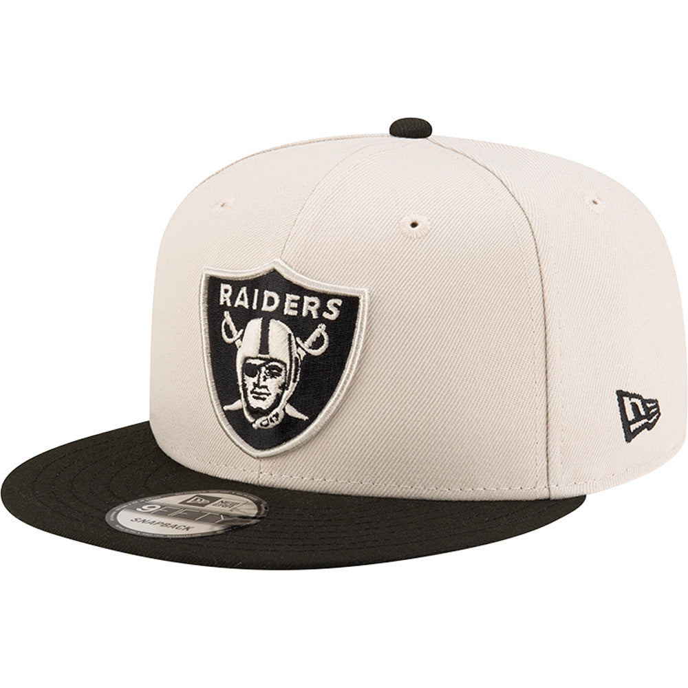 NFL Las Vegas Raiders New Era Two-Tone Stone Color Focus 9FIFTY Snapback Hat