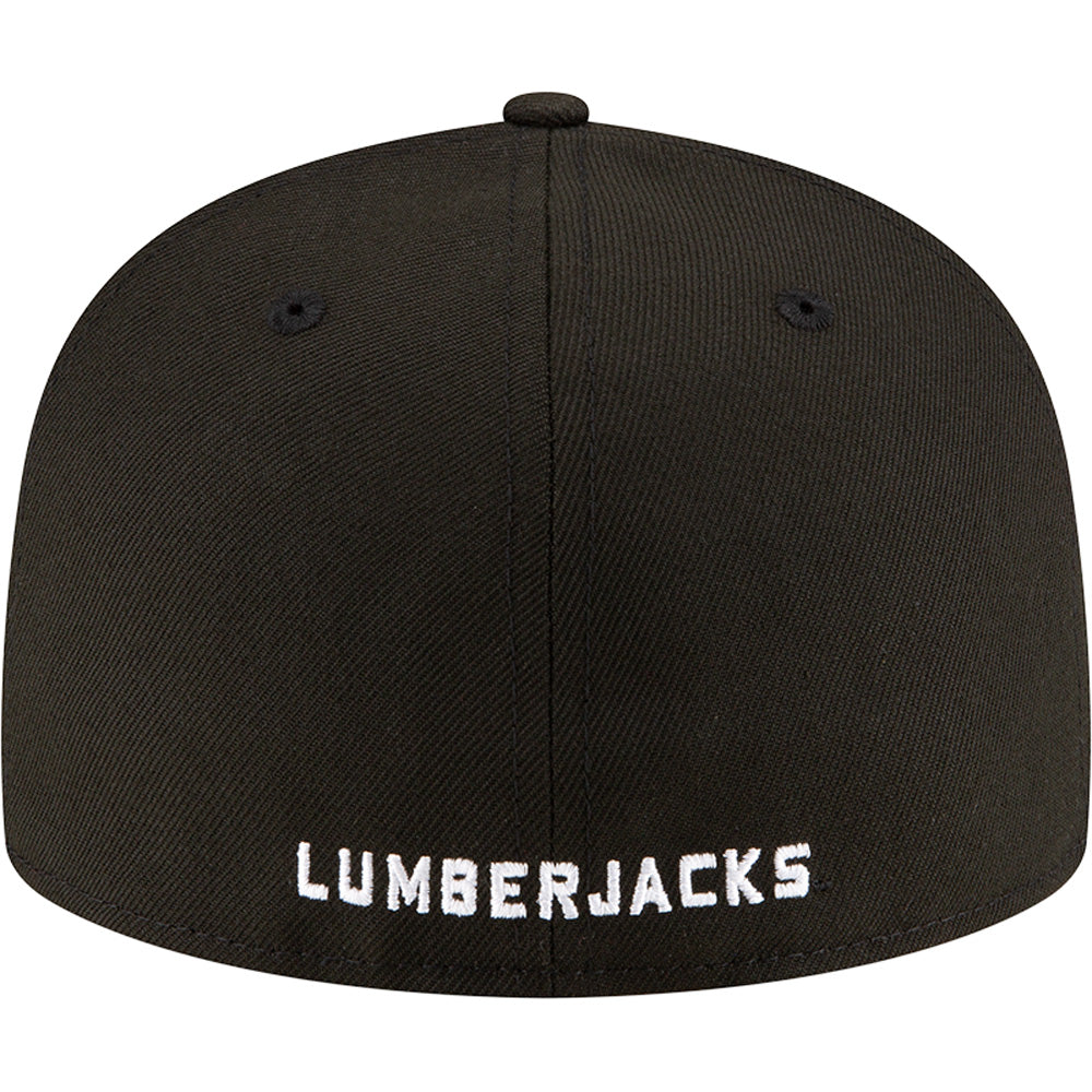 NCAA Northern Arizona Lumberjacks New Era Black and White 59FIFTY Fitted