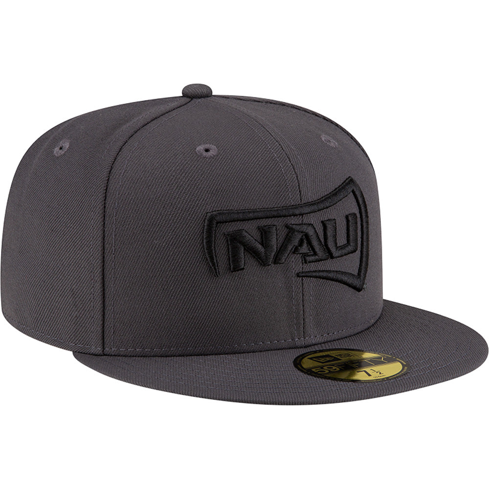 NCAA Northern Arizona Lumberjacks New Era Graphite Black 59FIFTY Fitted