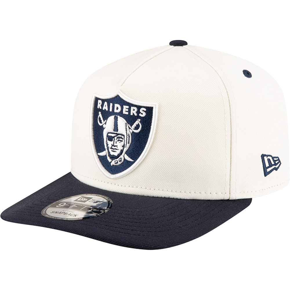 NFL Las Vegas Raiders New Era Chrome/Navy A-Frame 9FIFTY Snapback