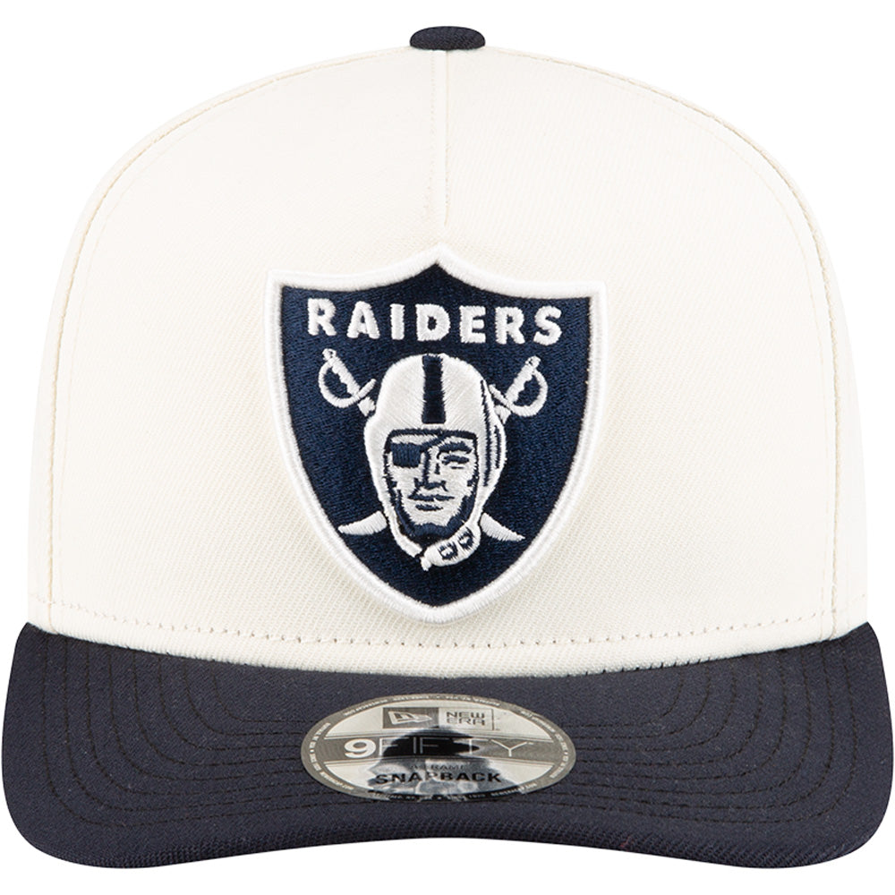 NFL Las Vegas Raiders New Era Chrome/Navy A-Frame 9FIFTY Snapback