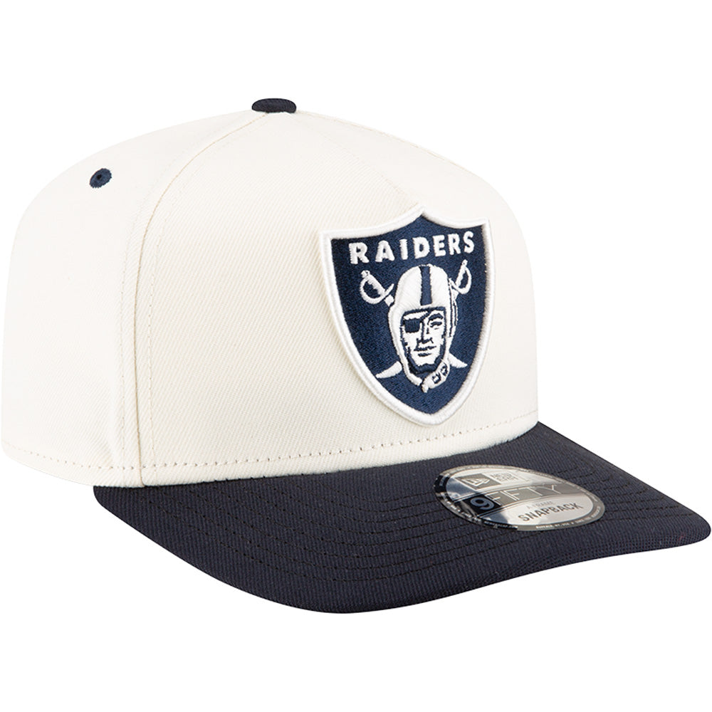 NFL Las Vegas Raiders New Era Chrome/Navy A-Frame 9FIFTY Snapback