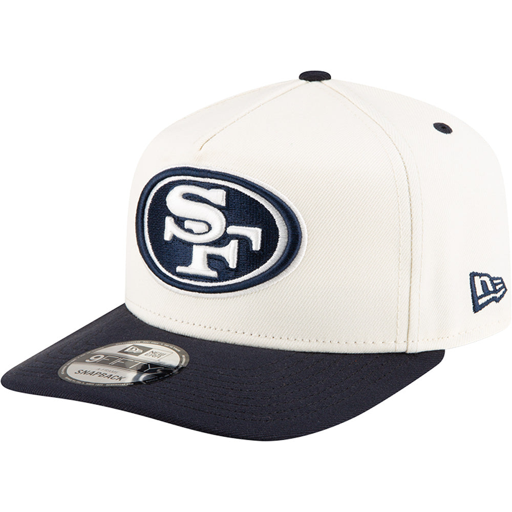 NFL San Francisco 49ers New Era Chrome/Navy A-Frame 9FIFTY Snapback