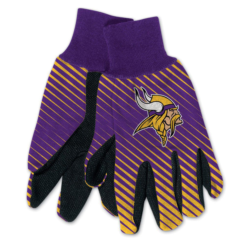 NFL Minnesota Vikings WinCraft Team Stripe Utility Gloves