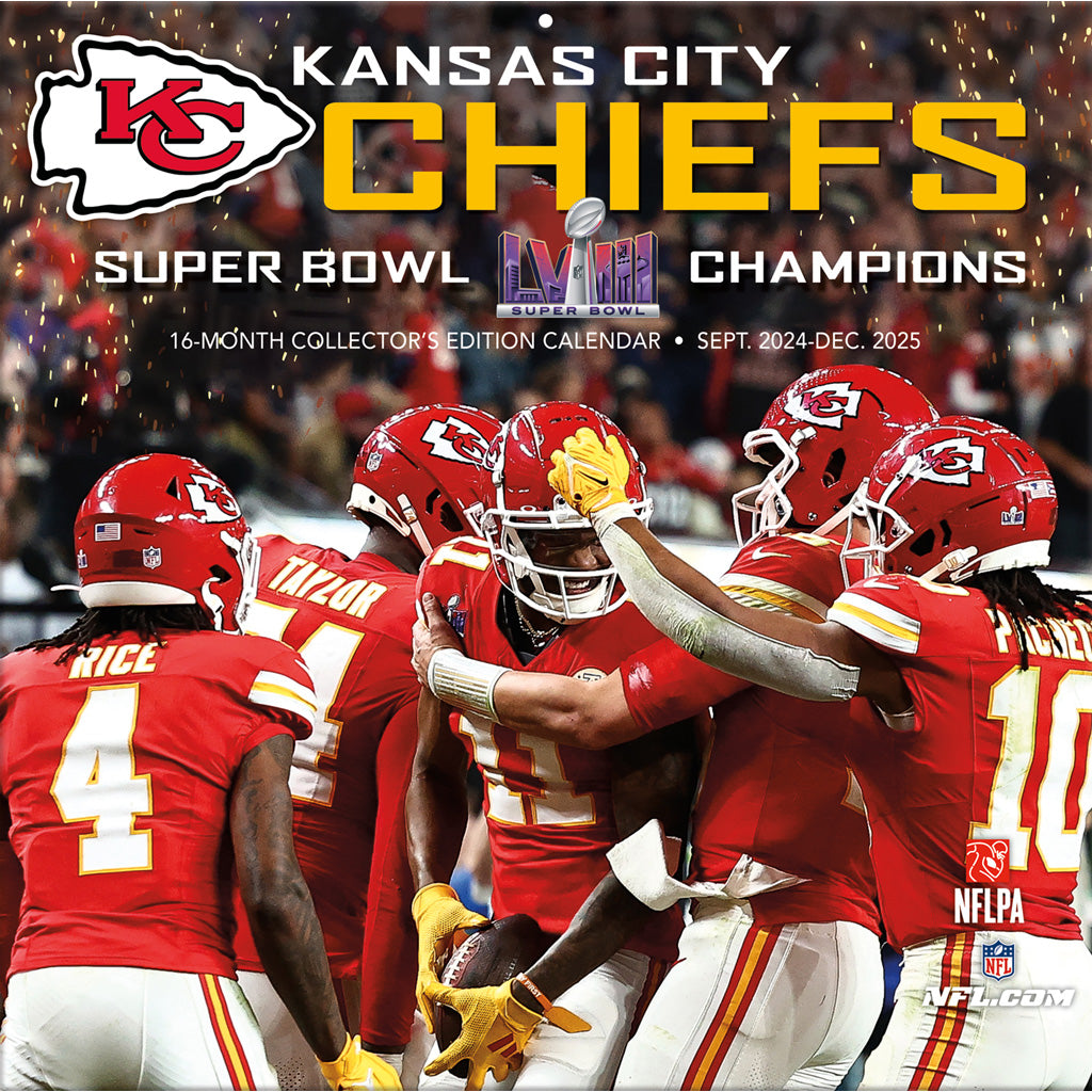 NFL Kansas City Chiefs 2024-2025 12&quot; x 12&quot; Team Wall Calendar