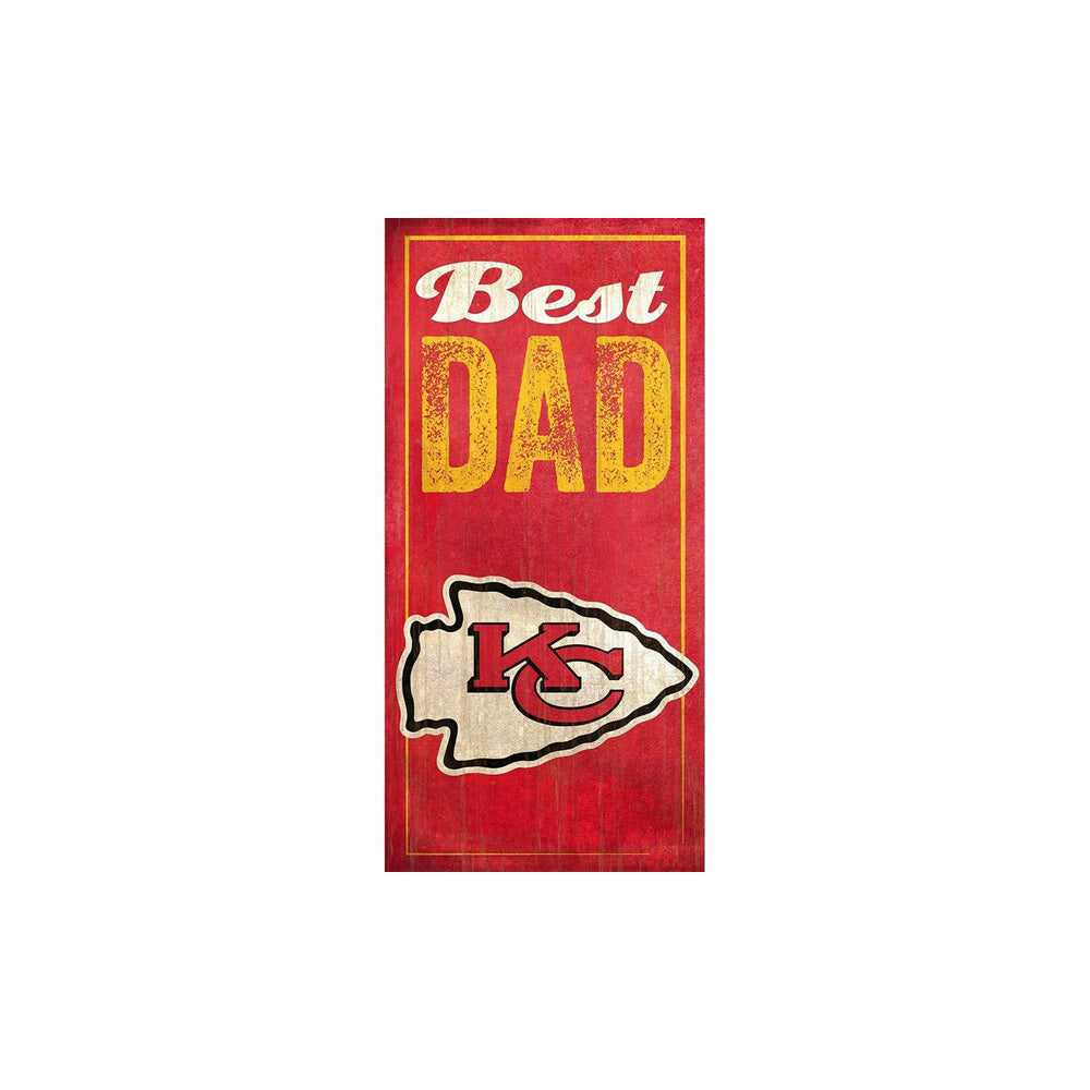 NFL Kansas City Chiefs Fan Creations Best Dad 6&quot; x 12&quot; Sign