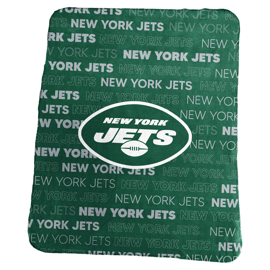 NFL New York Jets Logo Brands 50x60 Classic Fleece Blanket