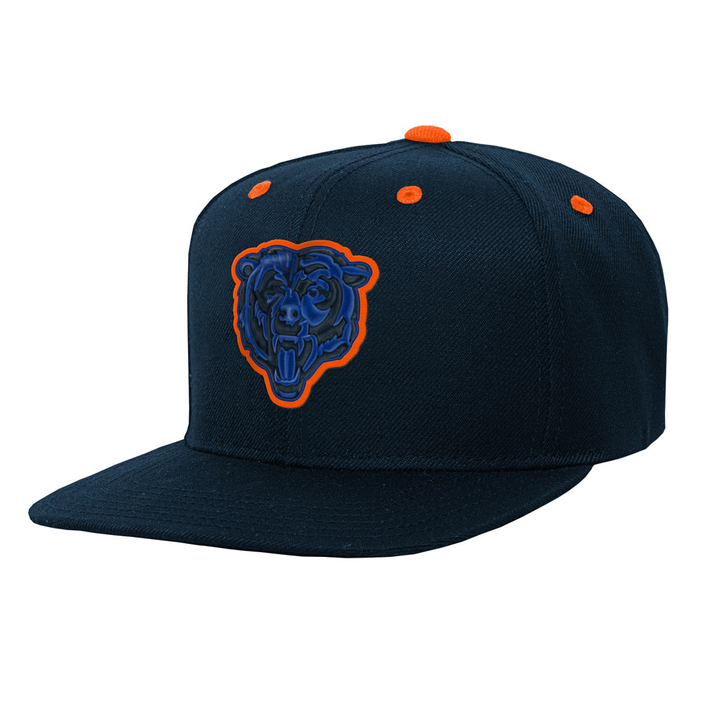 NFL Chicago Bears Youth Outerstuff Team Color Pop Flatbrim Adjustable Snapback Hat