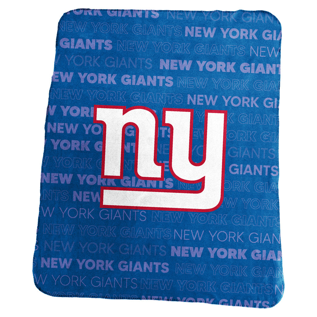 NFL New York Giants Logo Brands 50x60 Classic Fleece Blanket