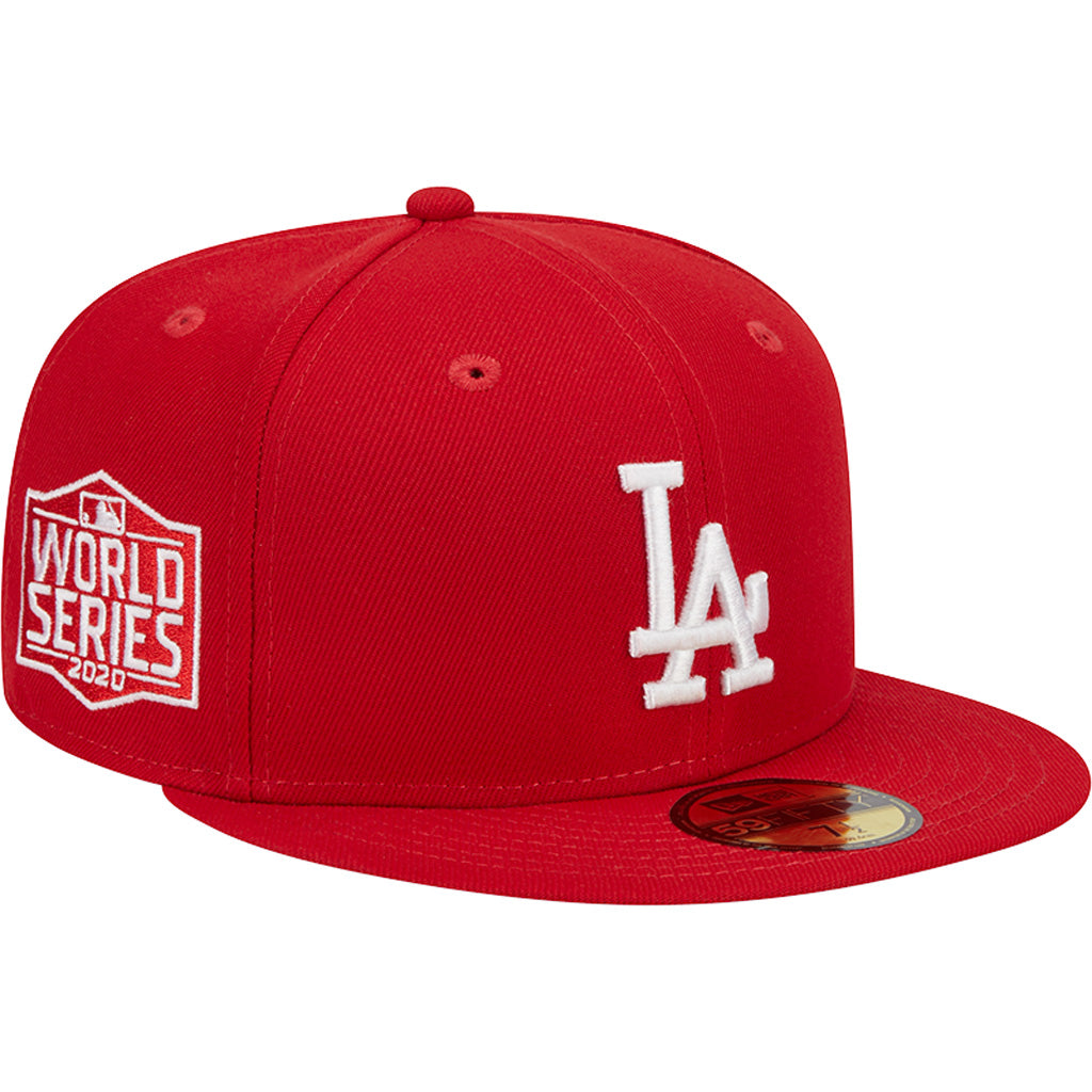 MLB Los Angeles Dodgers New Era Scarlet Side Patch 59FIFTY Hat