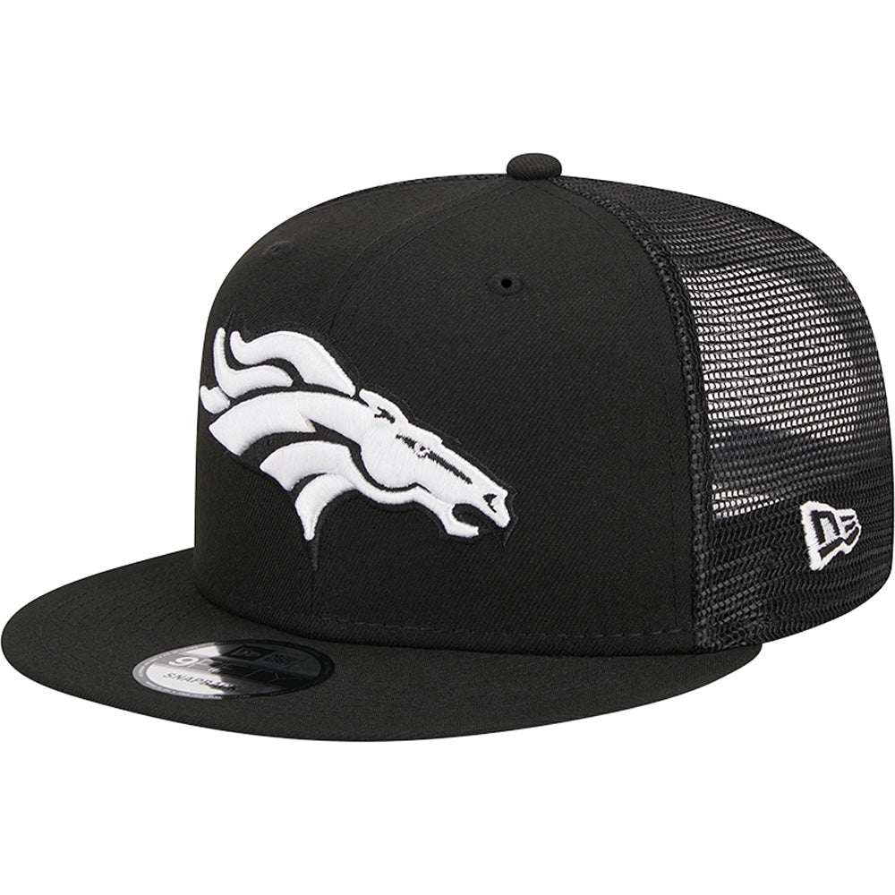 NFL Denver Broncos New Era Black &amp; White Trucker 9FIFTY Snapback