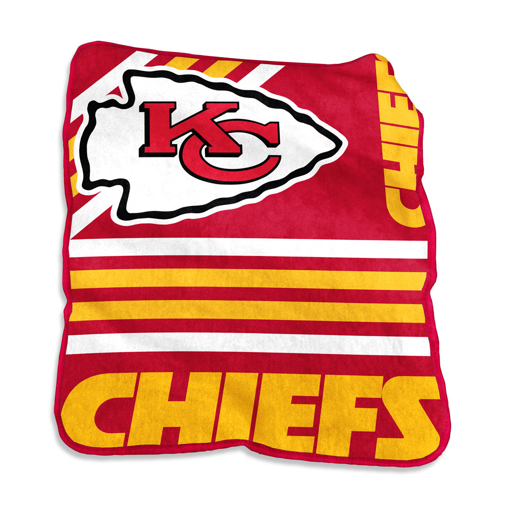 NFL Kansas City Chiefs Logo Brands 50x60 Raschel Blanket