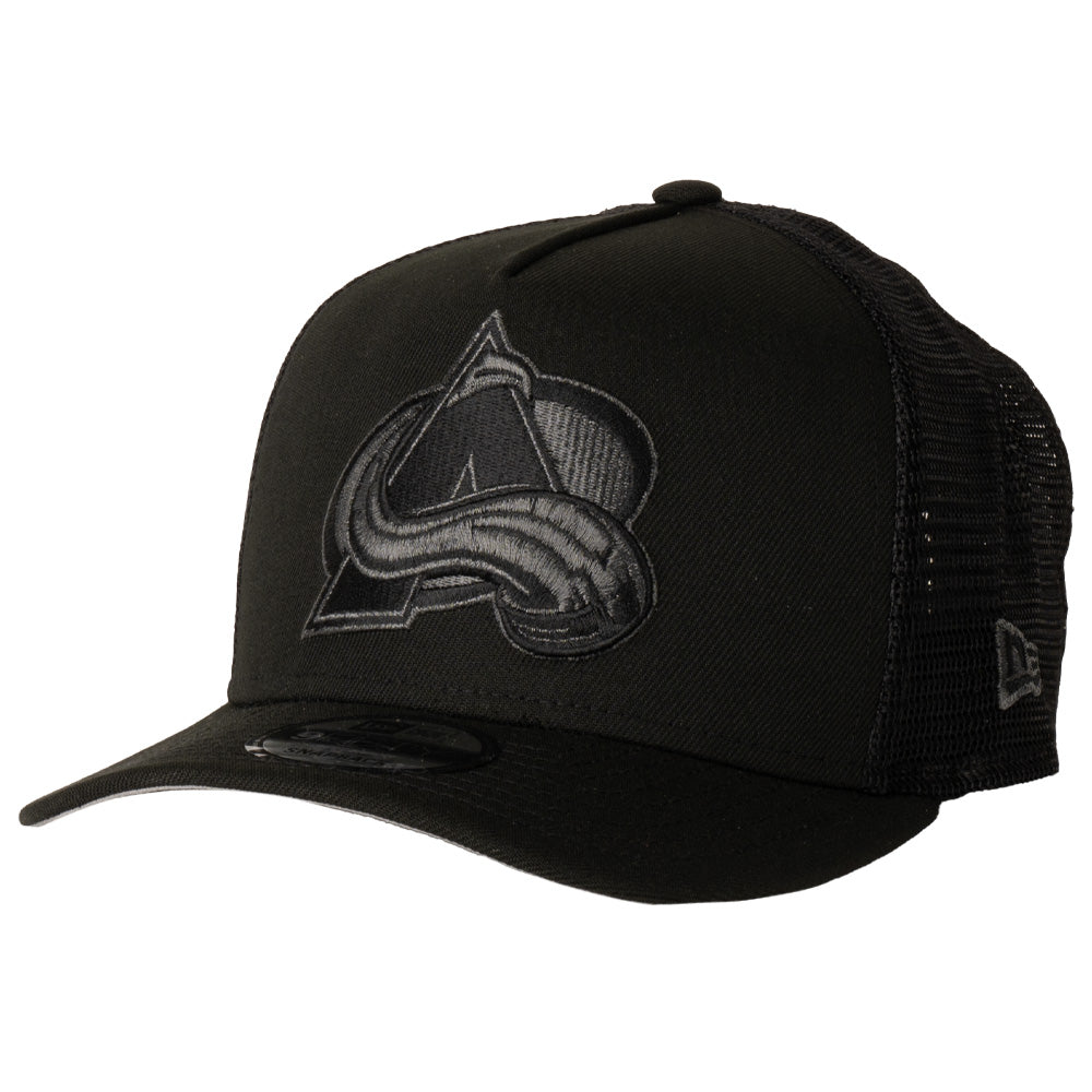 NHL Colorado Avalanche New Era Black Pearl A-Frame 9FIFTY Trucker Snapback Hat