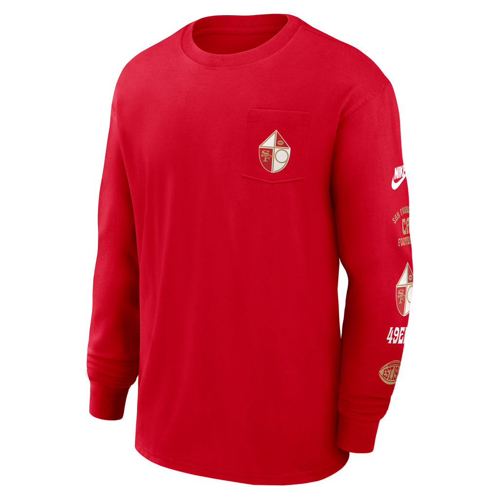 NFL San Francisco 49ers Nike Pocket Max90 Long Sleeve T-Shirt