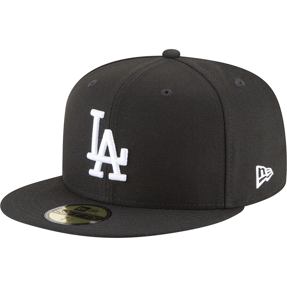 MLB Los Angeles Dodgers New Era Black &amp; White 59FIFTY Fitted Hat