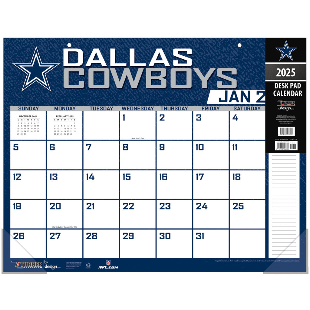 NFL Dallas Cowboys 2024-2025 Desk Calendar