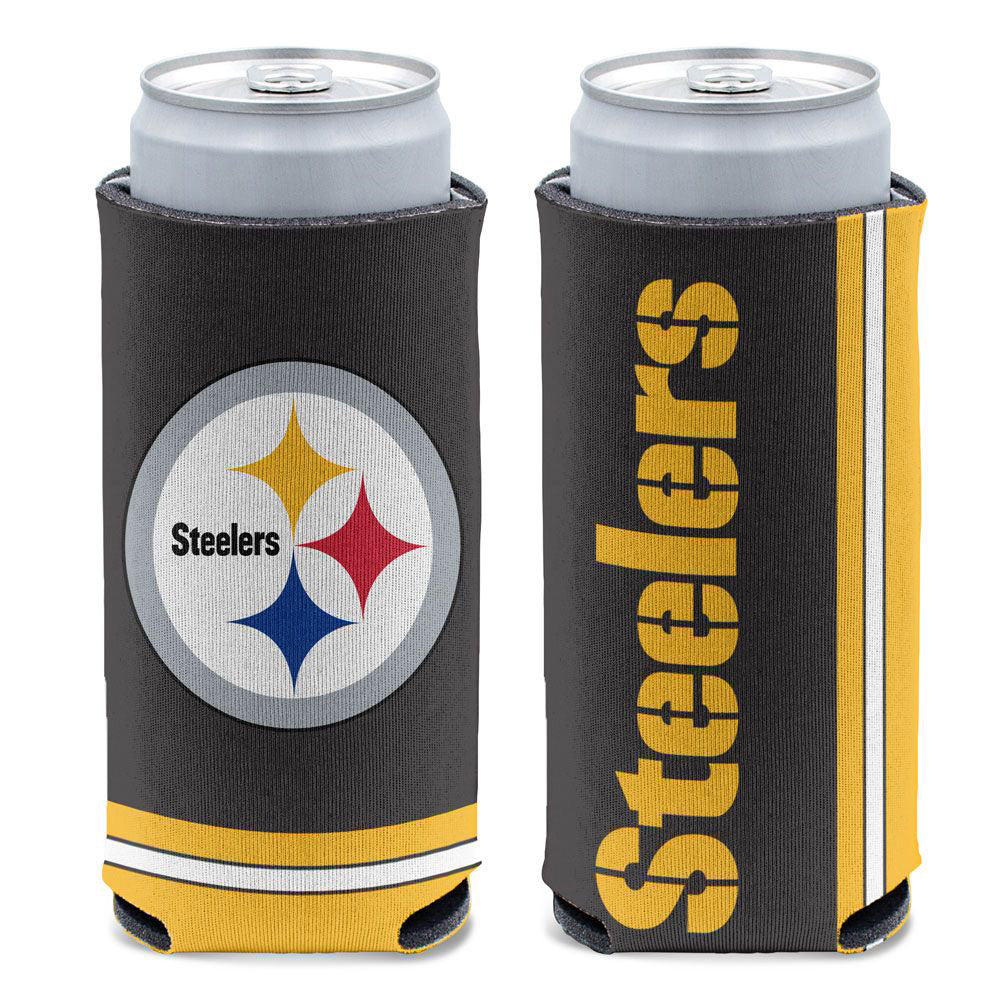 NFL Pittsburgh Steelers WinCraft 12oz Slim Logo Can Cooler