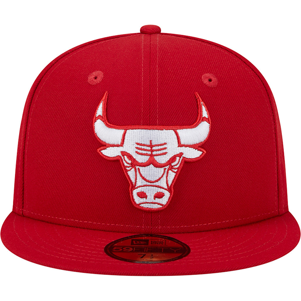 NBA Chicago Bulls New Era Scarlet Side Patch 59FIFTY Hat