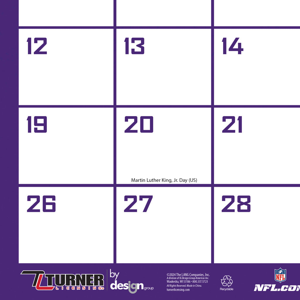 NFL Minnesota Vikings 2024-2025 Desk Calendar