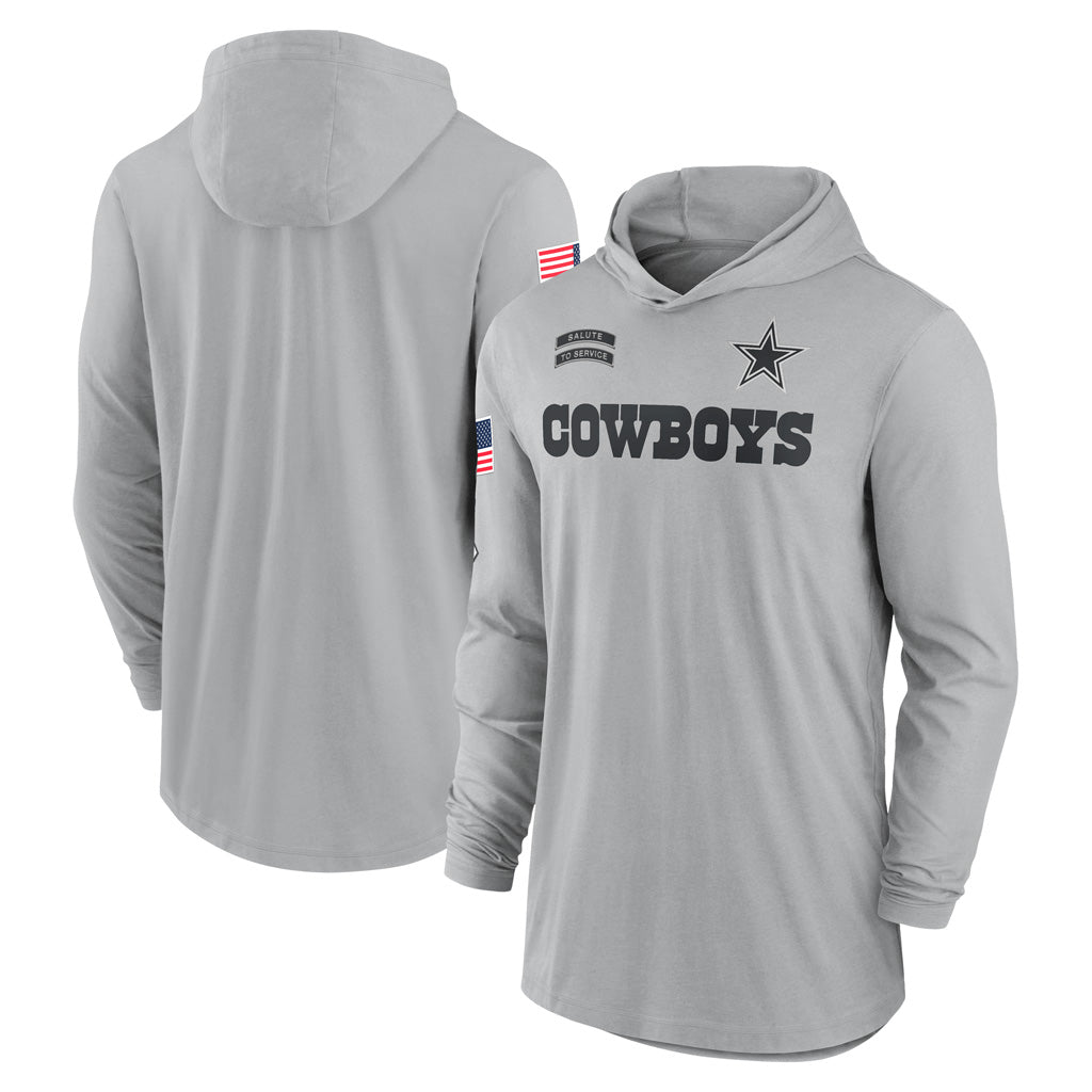 NFL Dallas Cowboys Nike 2024 Salute to Service Lightweight Performance Hoodie