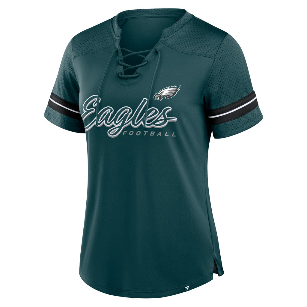 NFL Philadelphia Eagles Fanatics Women&#39;s Play Script Lace-Up Top