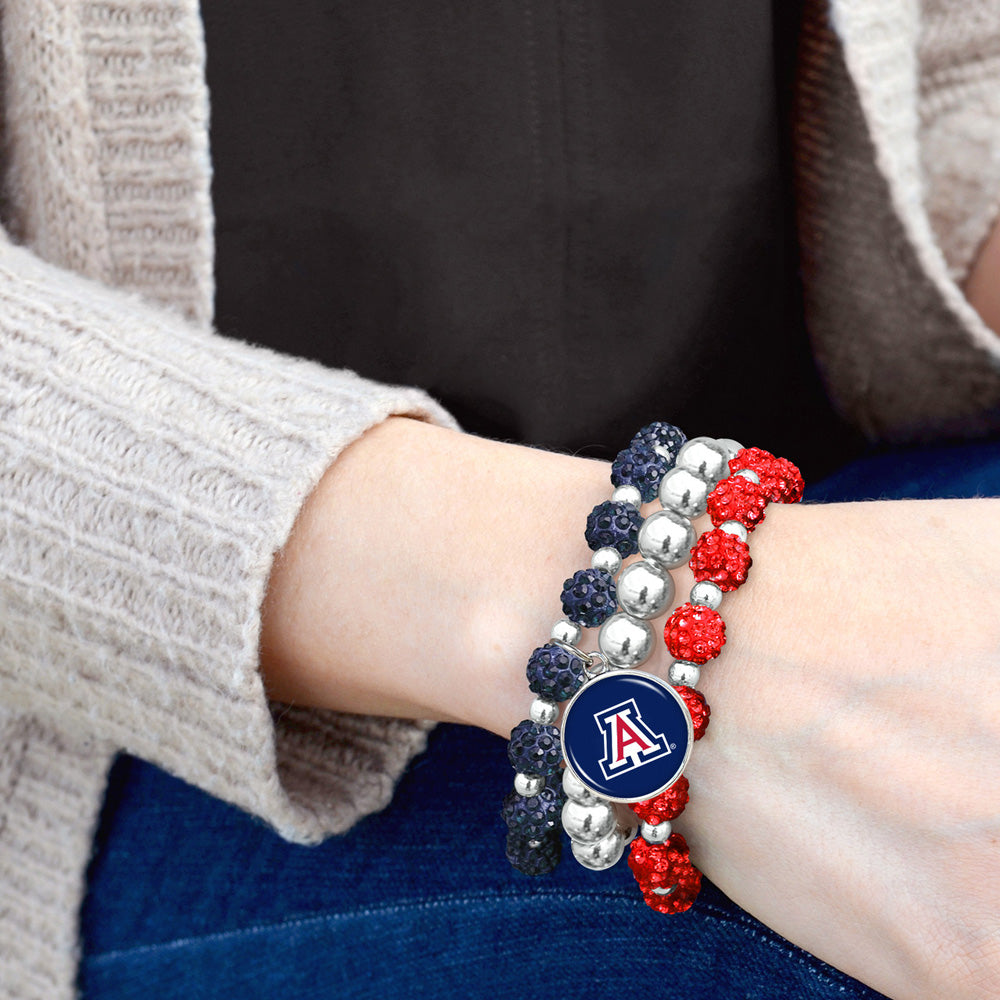 NCAA Arizona Wildcats Gentry USA Sparkle Stack Bracelet