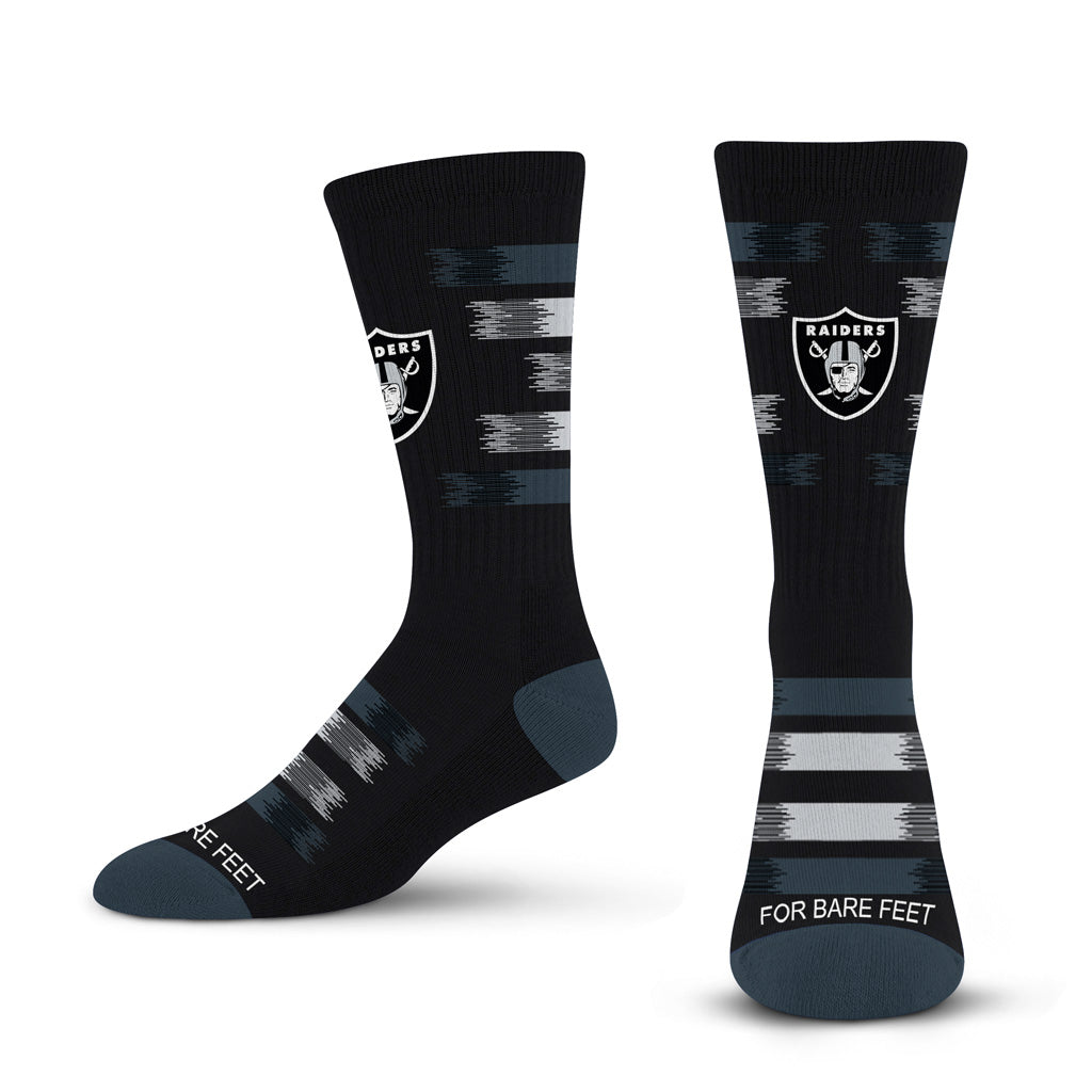 NFL Las Vegas Raiders For Bare Feet Fade to Black Socks