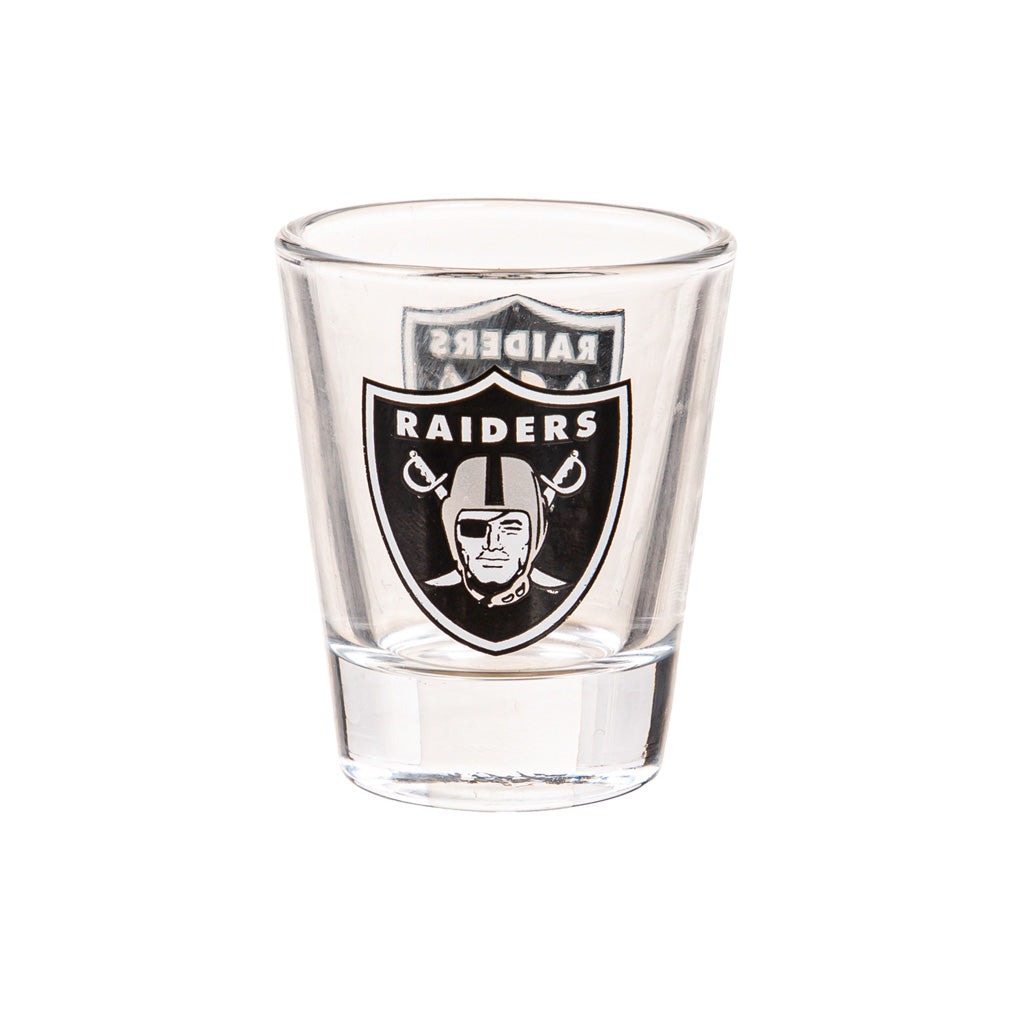 NFL Las Vegas Raiders Evergreen 4-Piece Shot Glass Set