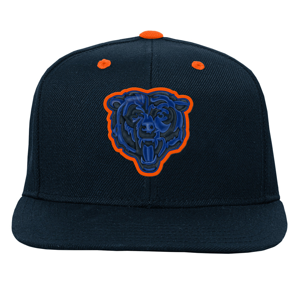 NFL Chicago Bears Youth Outerstuff Team Color Pop Flatbrim Adjustable Snapback Hat