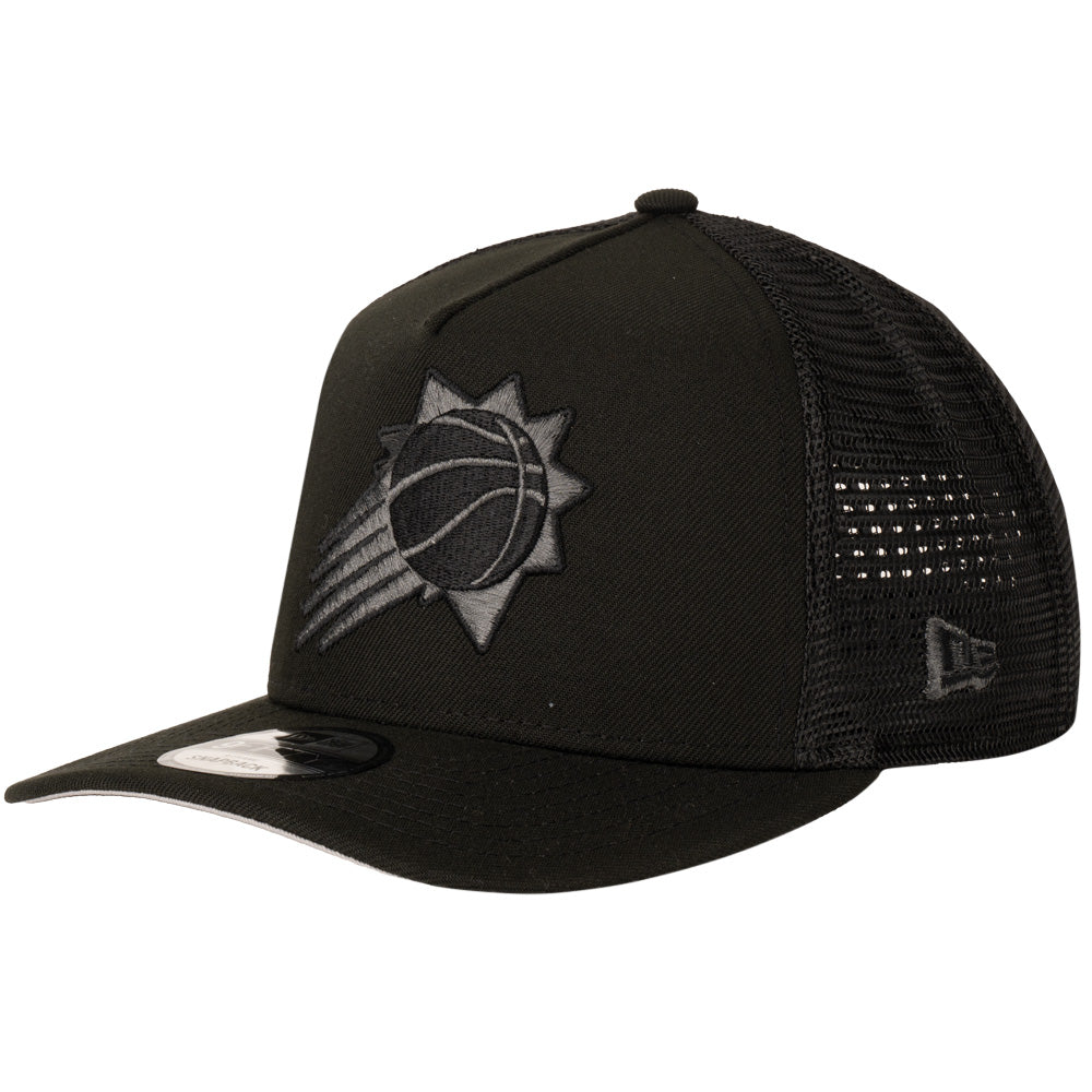 NBA Phoenix Suns New Era Black Pearl A-Frame 9FIFTY Trucker Snapback