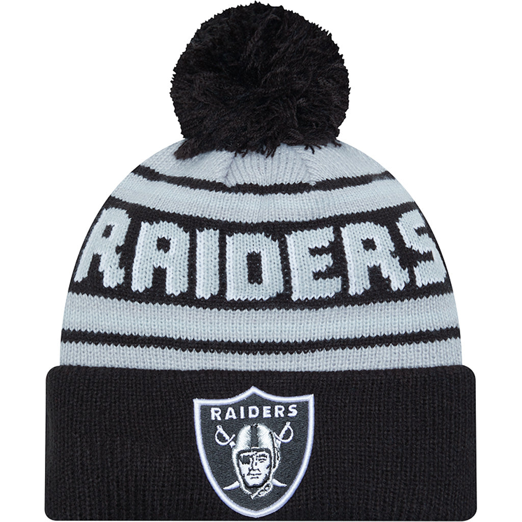 NFL Las Vegas Raiders New Era Pom Wordmark Knit Hat