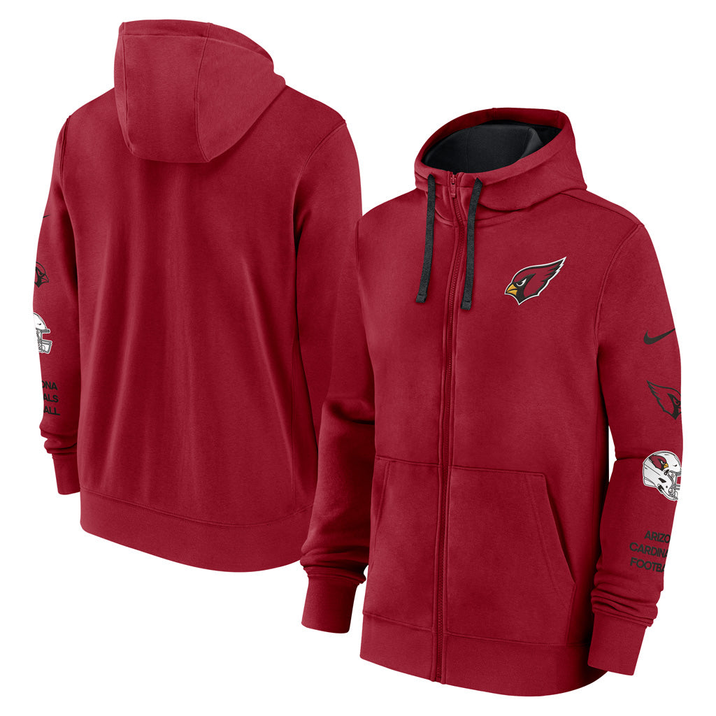 NFL Arizona Cardinals Nike Club Full Zip Hoodie