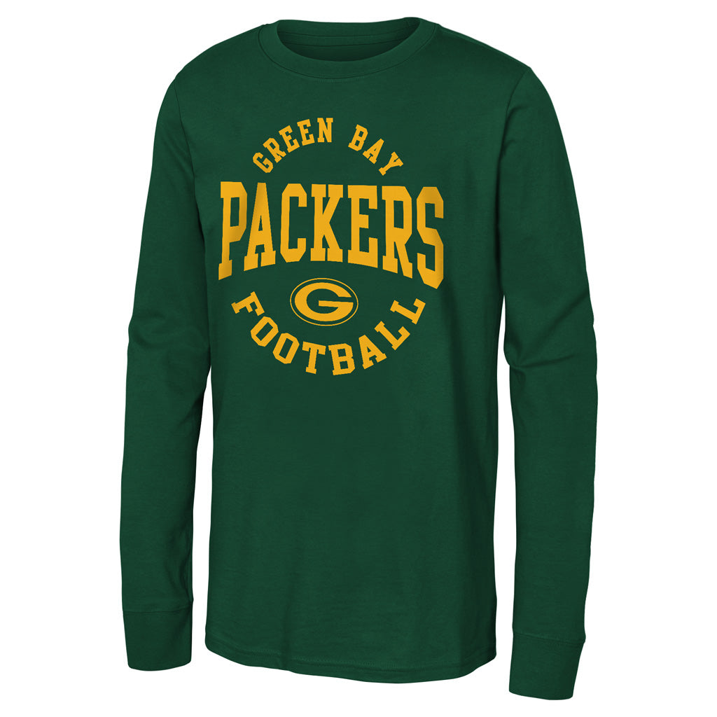 NFL Green Bay Packers Youth Outerstuff Around the Block Long Sleeve T-Shirt