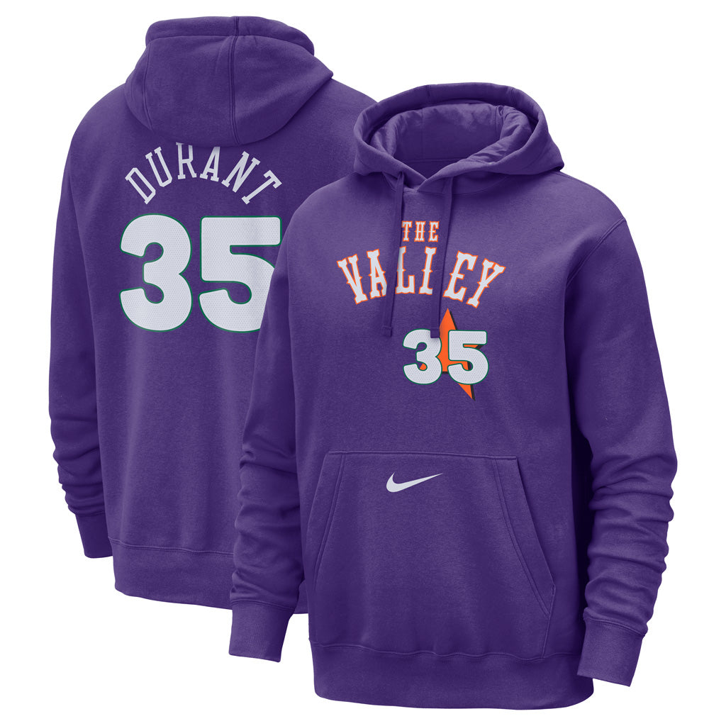 NBA Phoenix Suns Kevin Durant Nike 2024/25 City Edition Name &amp; Number Club Pullover Hoodie