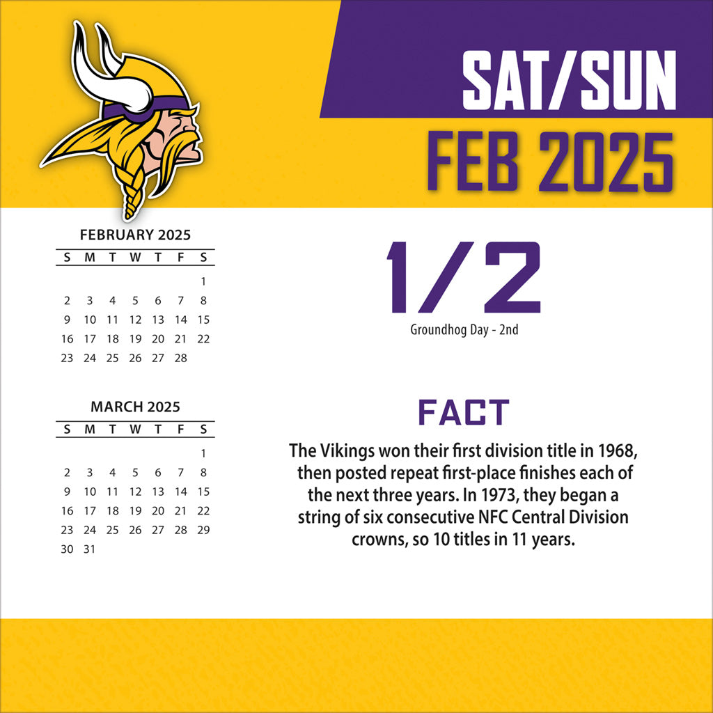 NFL Minnesota Vikings 2024-2025 Boxed Calendar