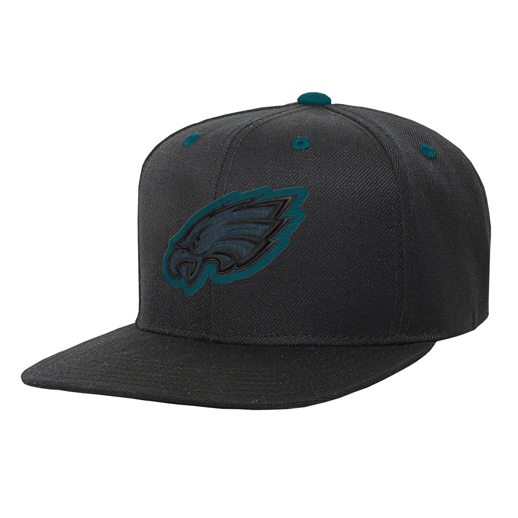 NFL Philadelphia Eagles Youth Outerstuff Team Color Pop Flatbrim Adjustable Snapback Hat