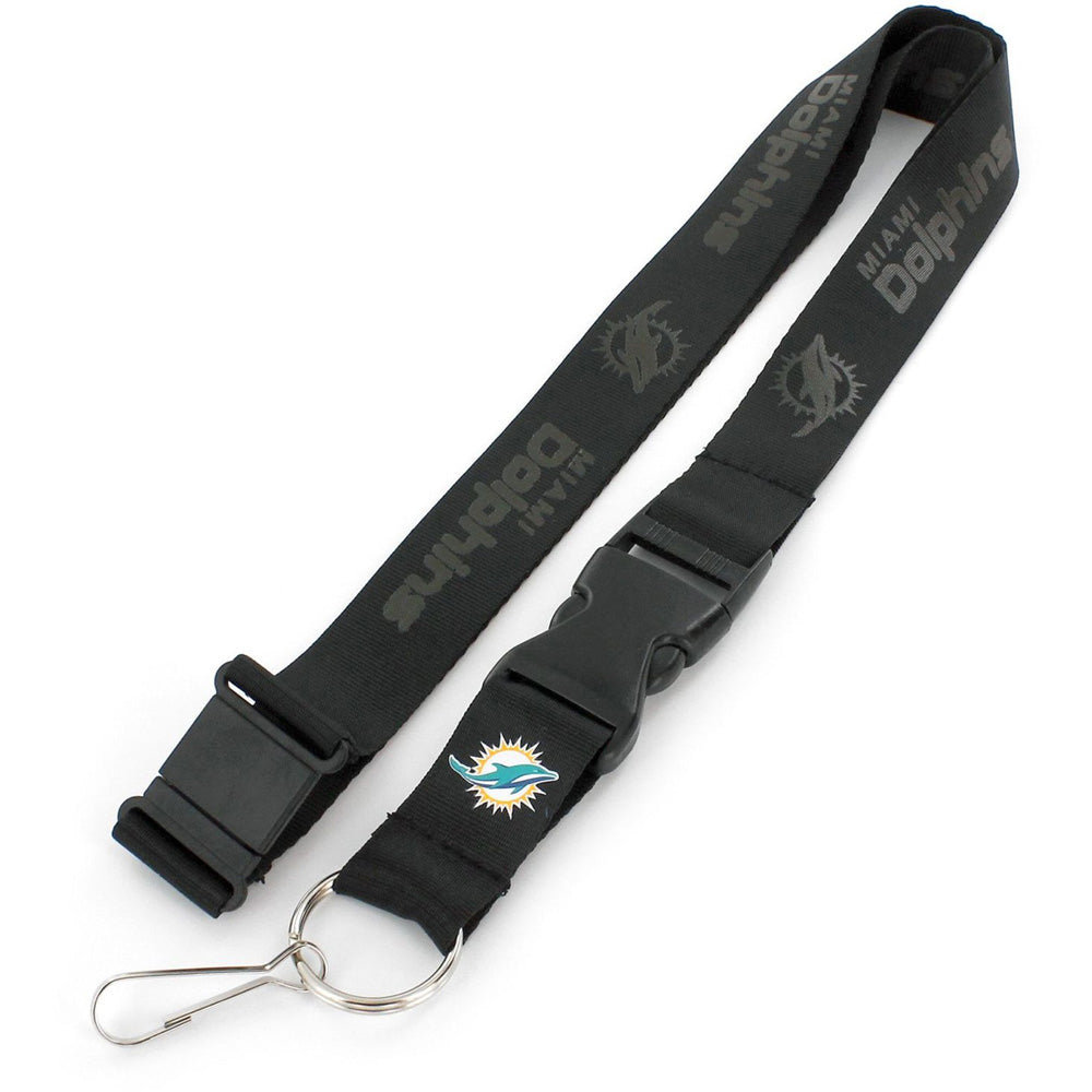 NFL Miami Dolphins Aminco Black on Black Lanyard