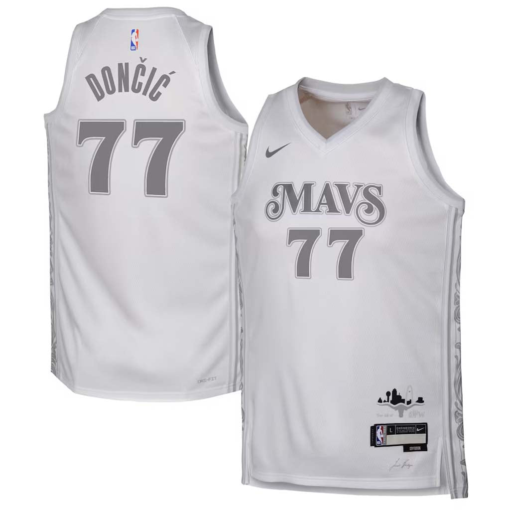 NBA Dallas Mavericks Luka Dončić Youth Nike 2024/25 City Edition Swingman Jersey