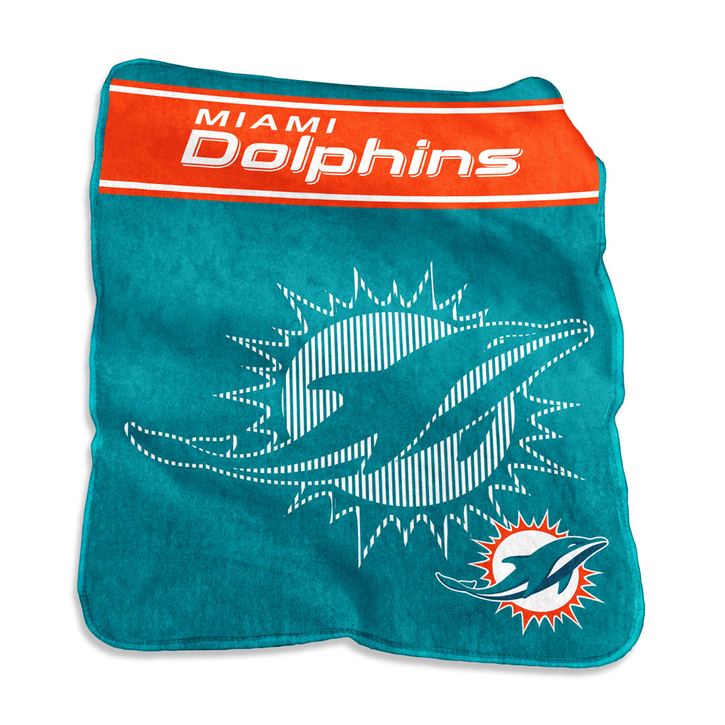 NFL Miami Dolphins Logo Brands 60x80 Raschel