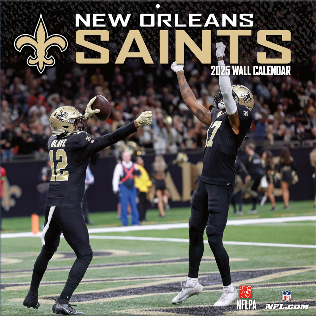 NFL New Orleans Saints 2024-2025 12&quot; x 12&quot; Team Wall Calendar