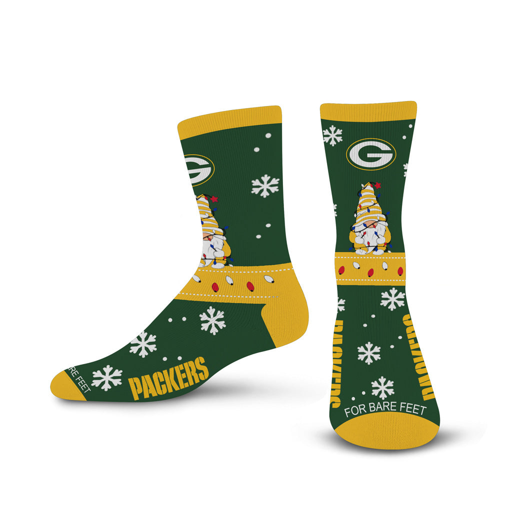 NFL Green Bay Packers For Bear Feet Sweater Gnome Socks