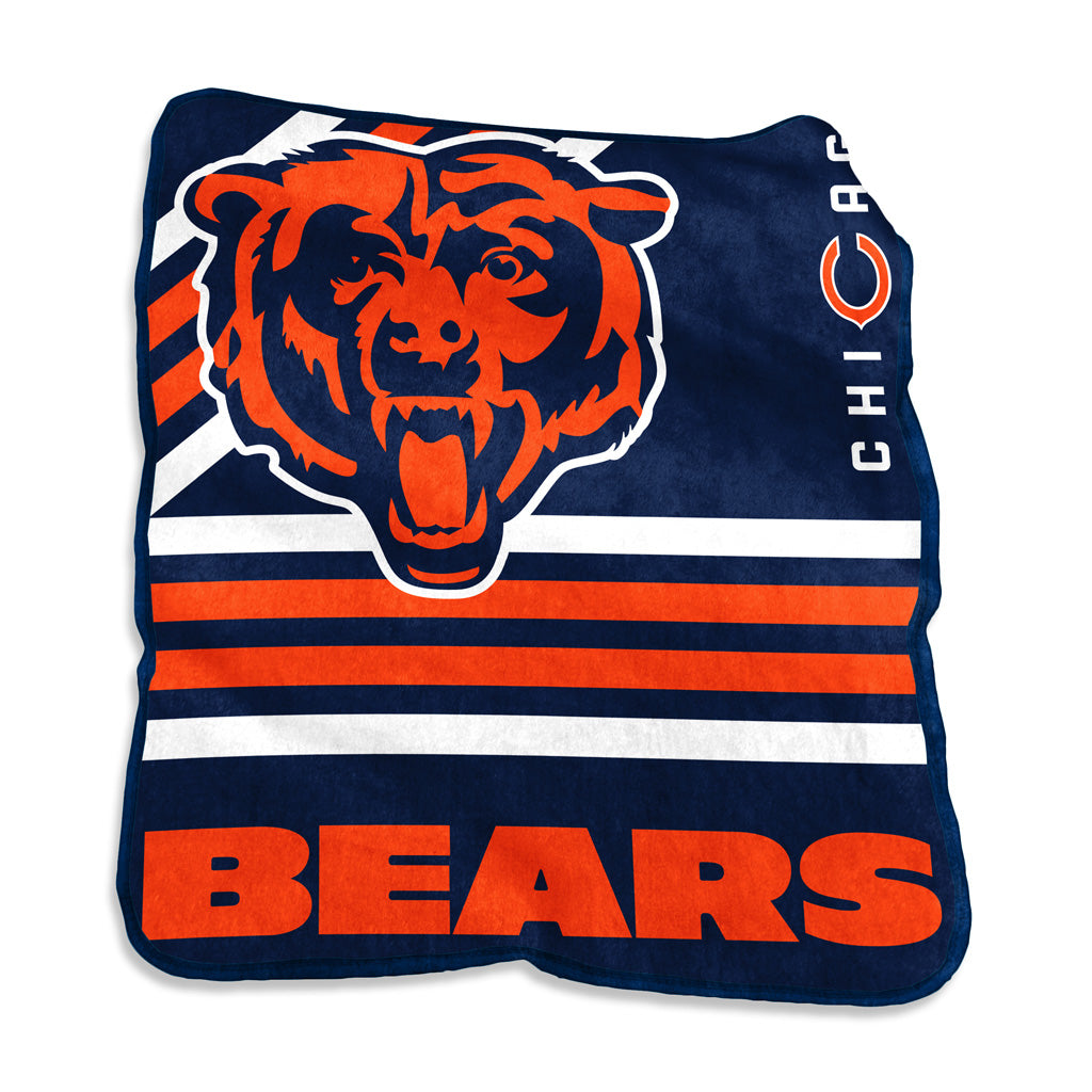 NFL Chicago Bears Logo Brands 50x60 Raschel Blanket