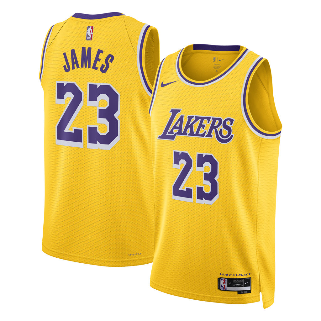 NBA Los Angeles Lakers Lebron James Nike Icon Swingman Jersey