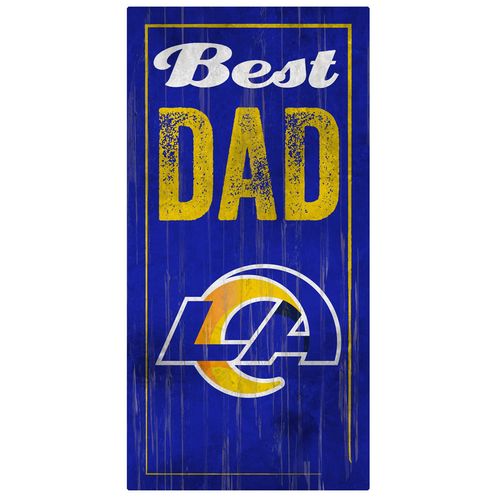 NFL Los Angeles Rams Fan Creations Best Dad 6&quot; x 12&quot; Sign